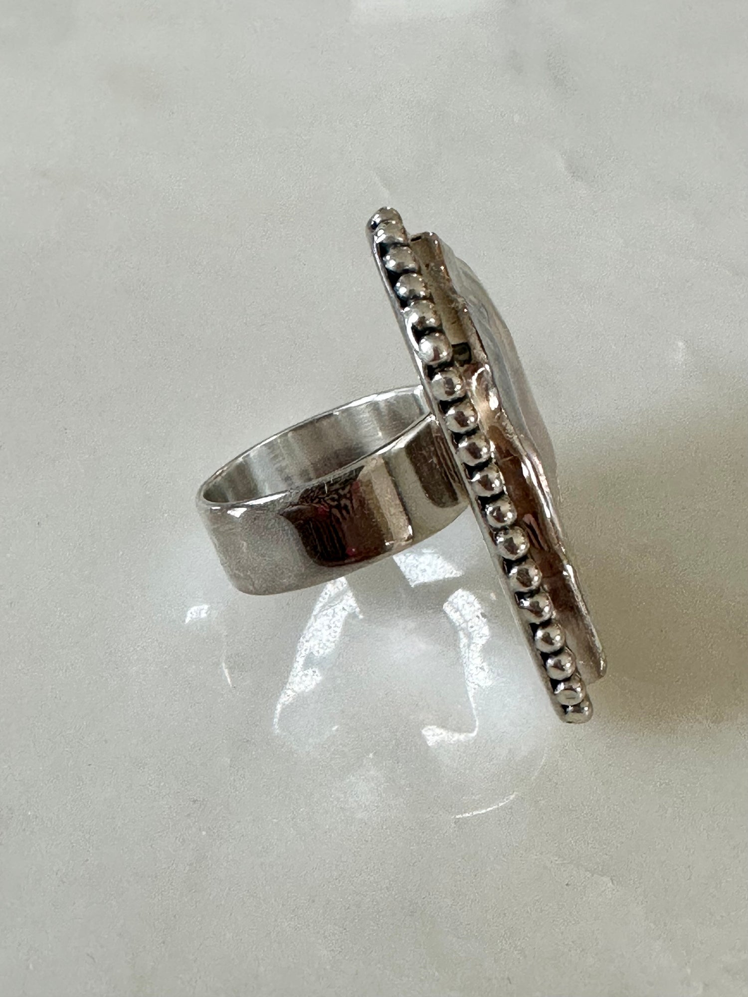 Biwa White Pearl Ring | Ulka Rocks