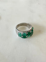 Green Emerald Diamond Ring | Ulka Rocks
