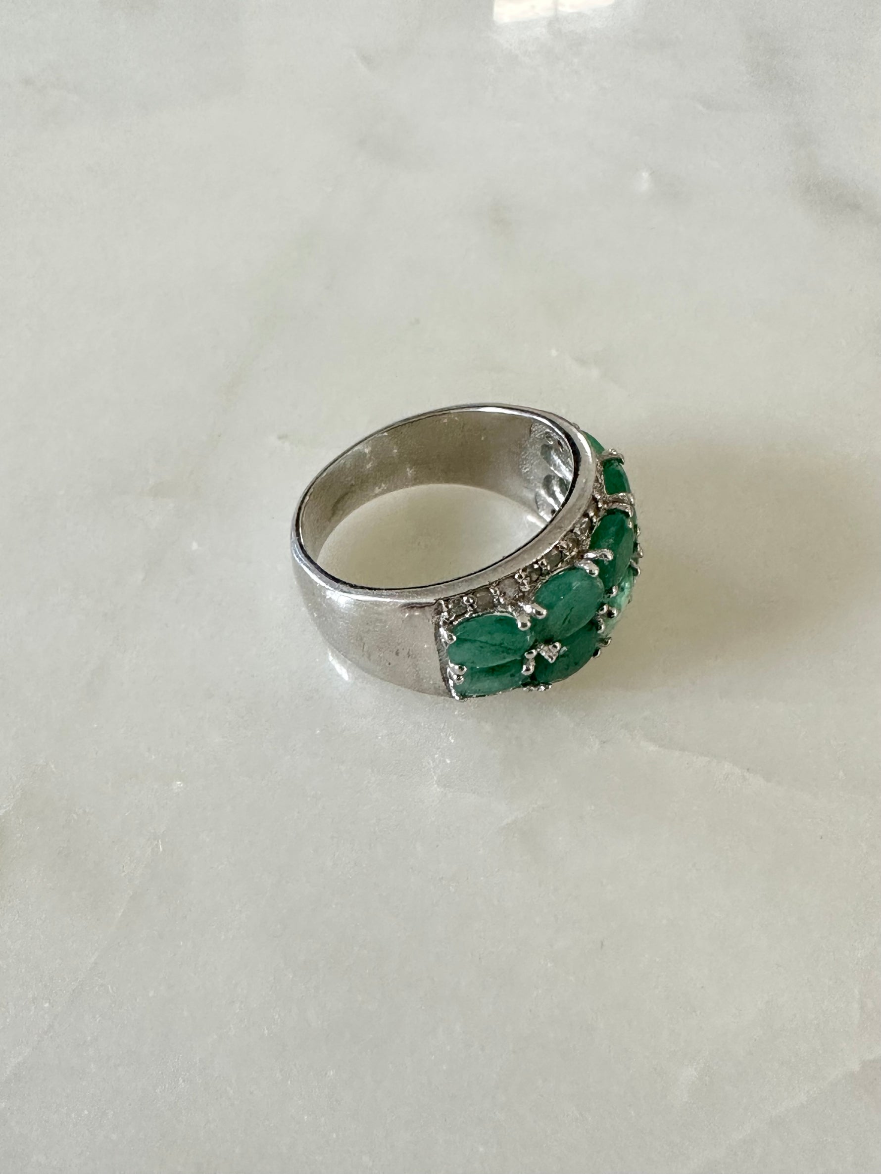 Green Emerald Diamond Ring | Ulka Rocks