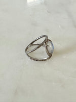 Blue Moonstone Diamond Ring | Ulka Rocks