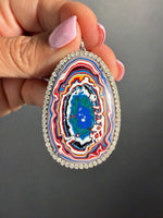 Limited Edition Red Fordite Diamond Pendant | Ulka Rocks