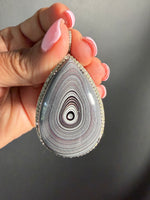 Limited Edition Gray Fordite Diamond Pendant | Ulka Rocks