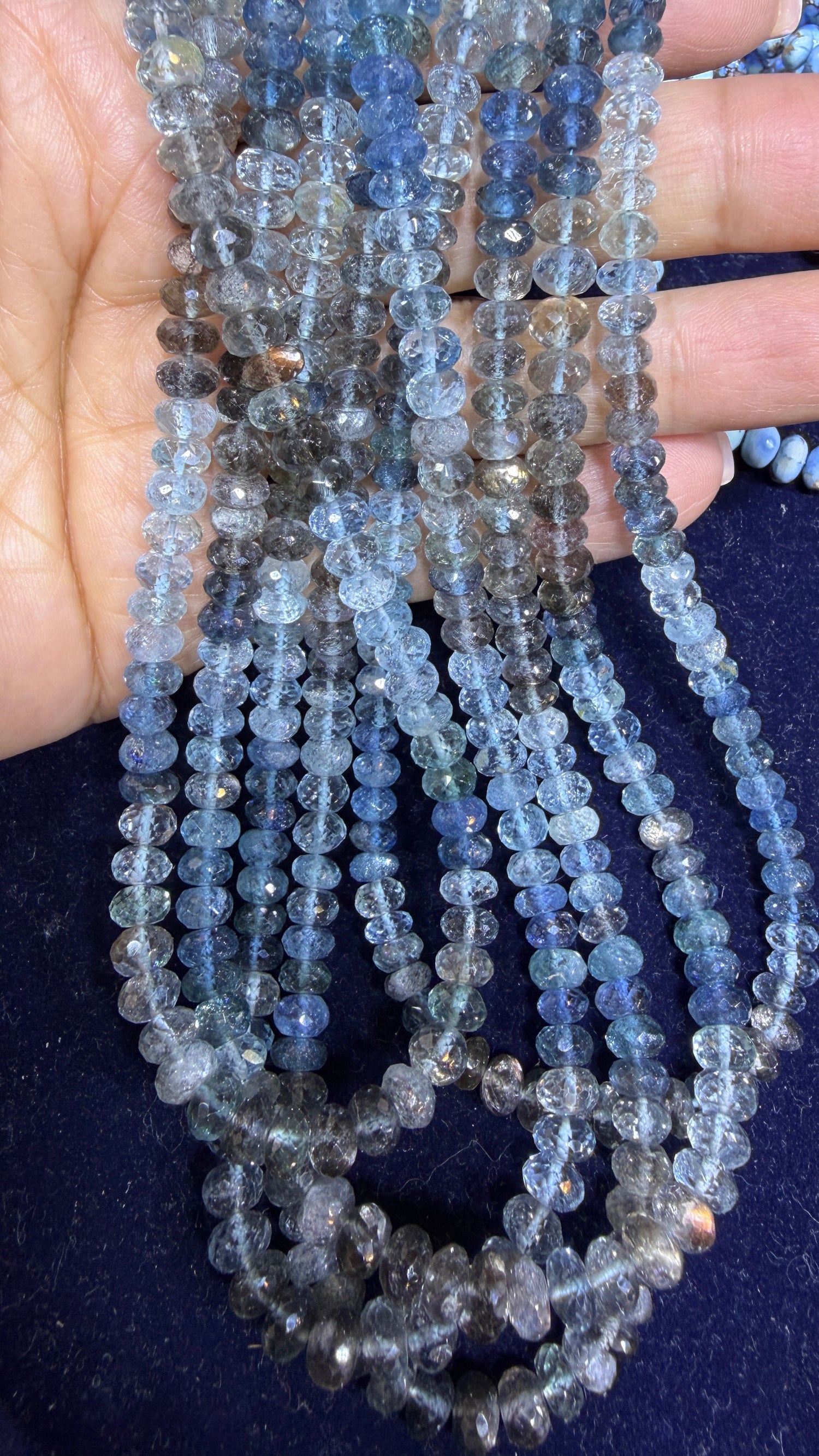 Aquamarine Custom Designed Beaded Necklace