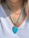 Instagram : Collier turquoise Iron Mountain avec options de pendentif