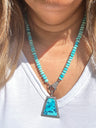 Instagram : Collier turquoise Iron Mountain avec options de pendentif