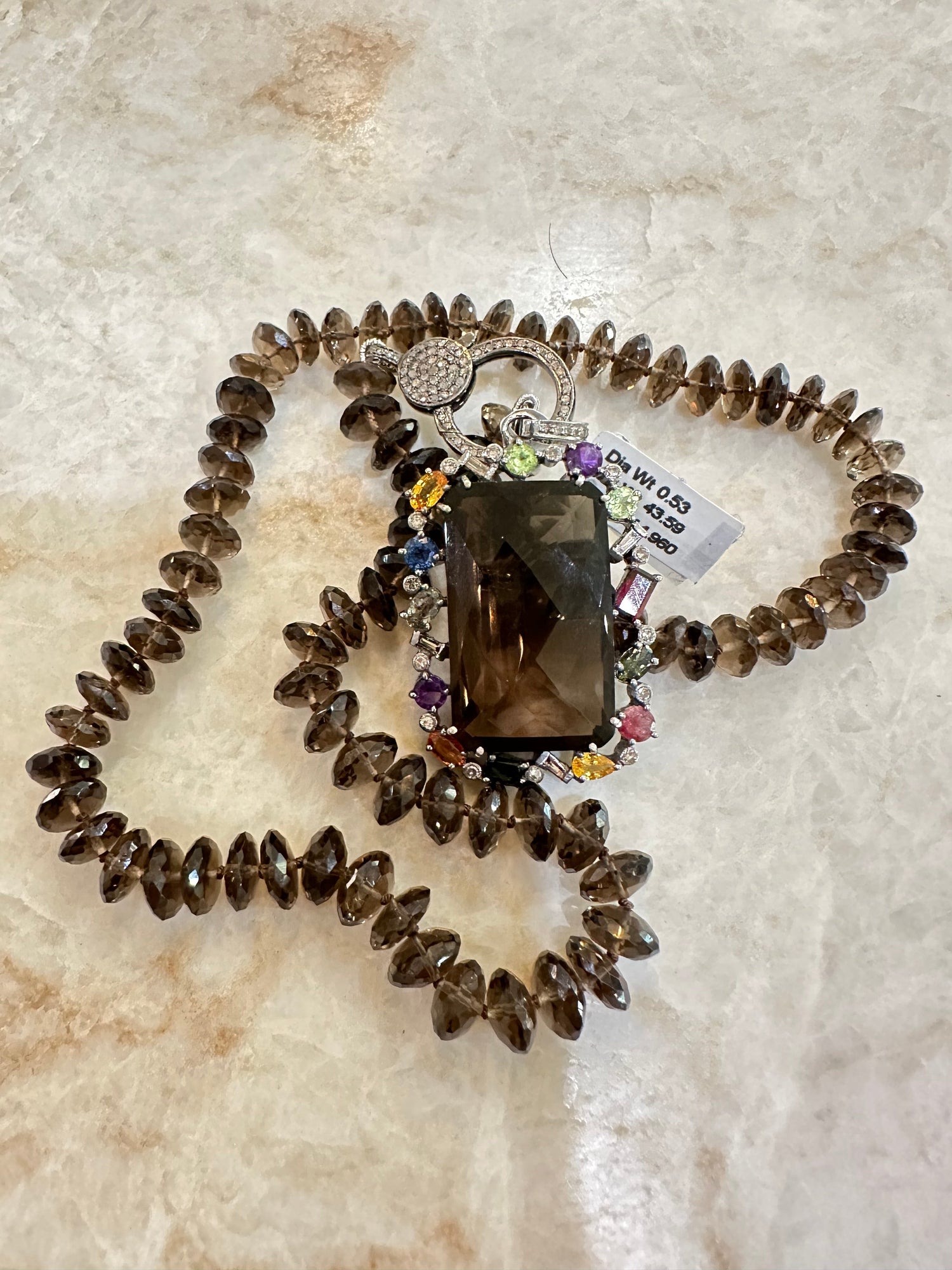Instagram: Smokey Orange Topaz Colorful Pendant and Necklace | Ulka Rocks