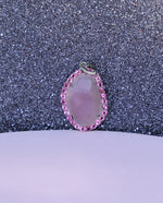 Pink Pink Sapphire Pendant Made with Sterling Silver | Ulka Rocks
