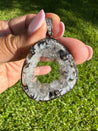 Instagram: Larvikite (Black Moonstone) Necklace and Druzy Pendant