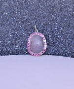Reserved: Raw To Radiant Pink Gray Sapphire Pendant | Ulka Rocks