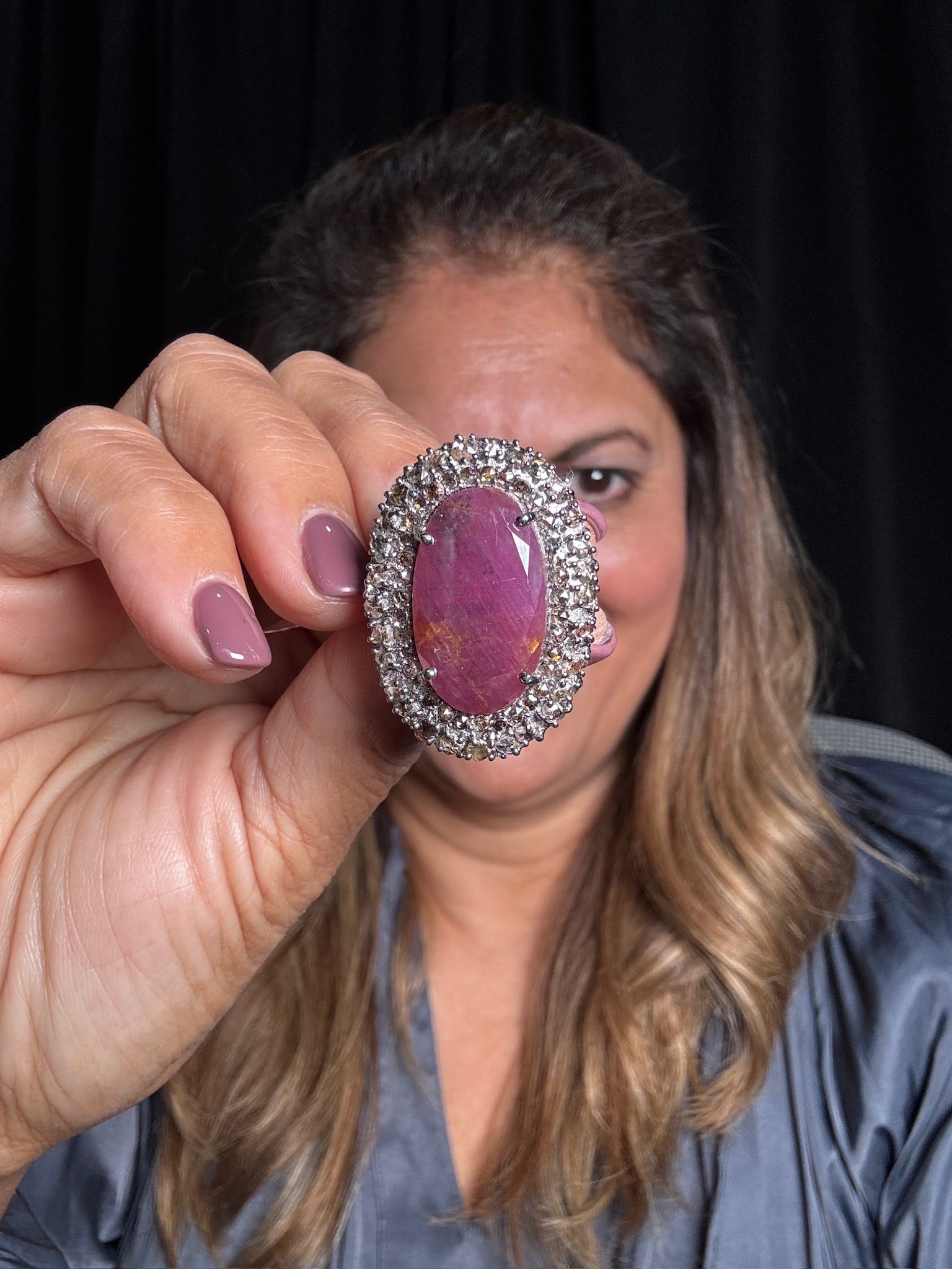 Pink Sapphire Diamond Ring | Ulka Rocks