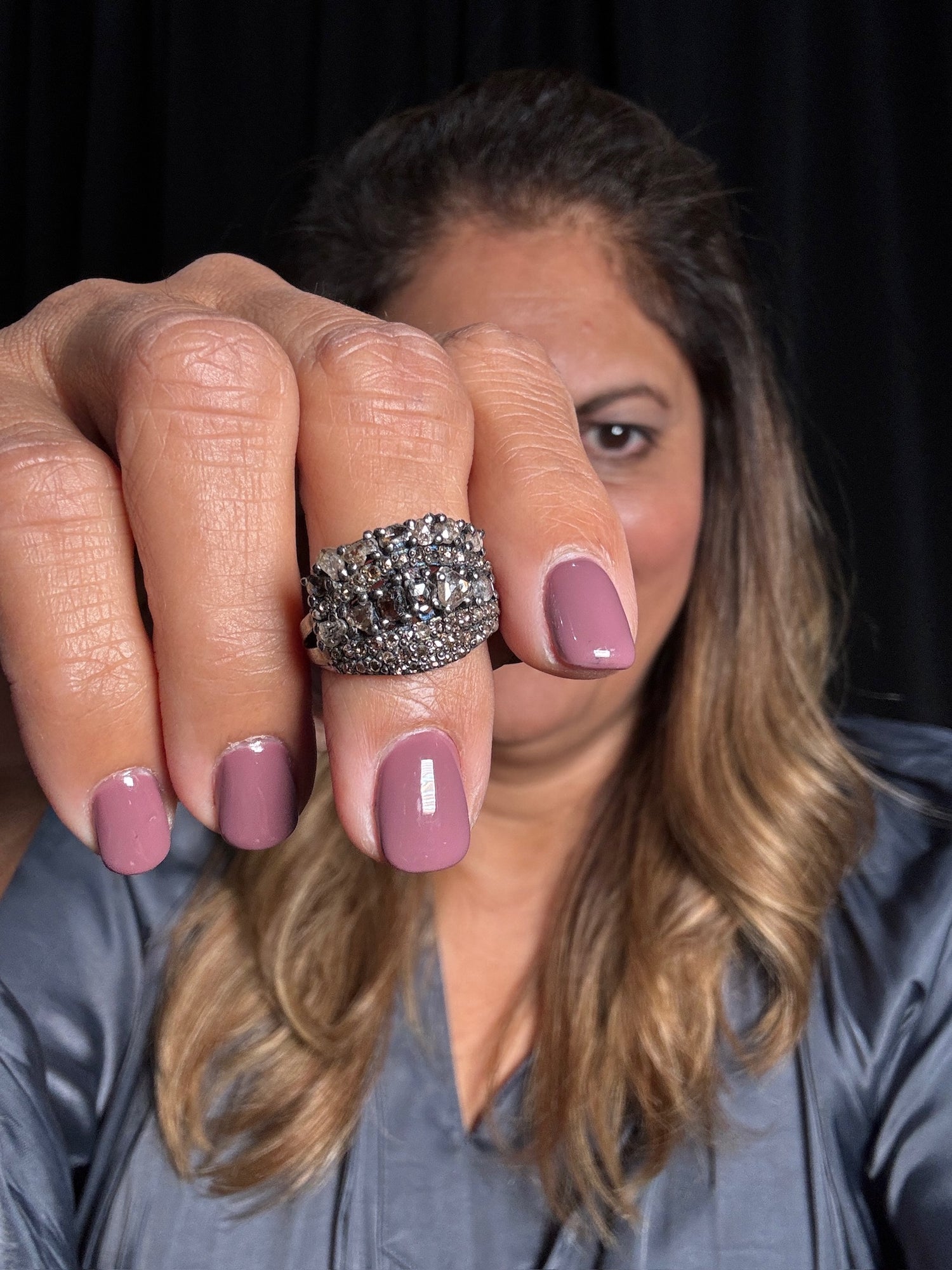 Colored Diamond Crown Ring | Ulka Rocks