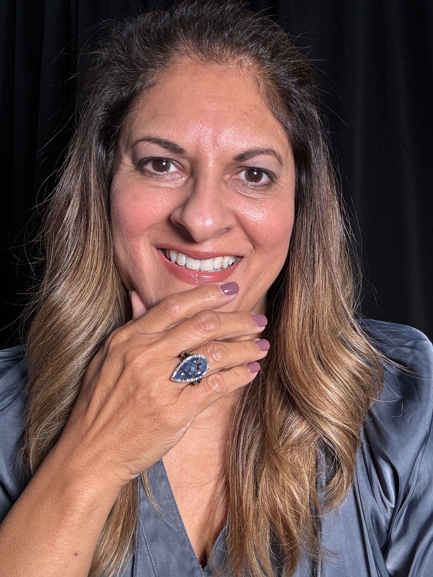 Blue Blue Sapphire and Diamond Ring | Ulka Rocks