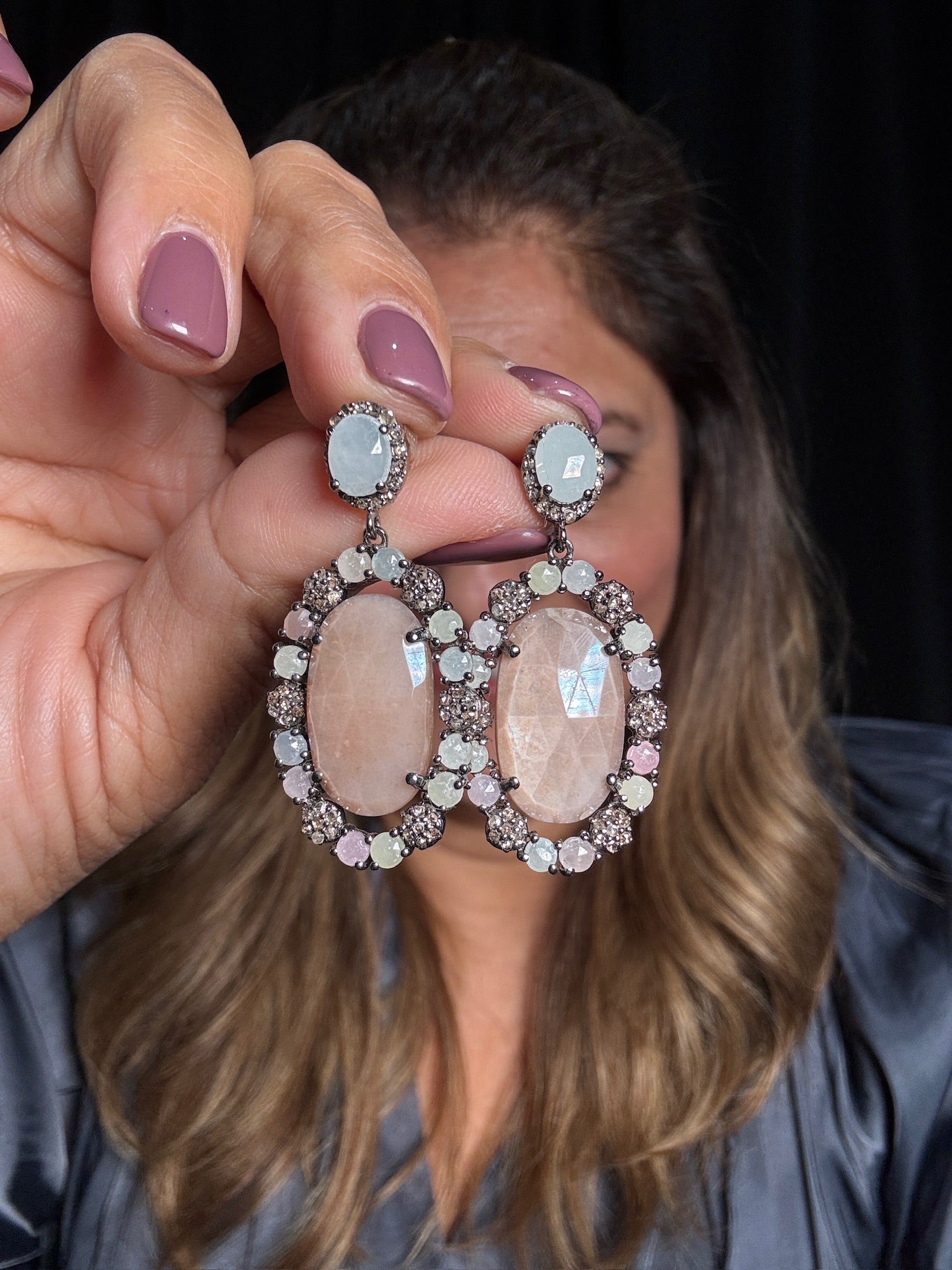Pastel Pink Sapphire Earrings | Ulka Rocks