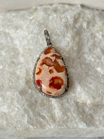Rare Mexican Fire Orange Opal Diamond Pendant | Ulka Rocks