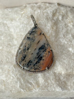 Honey Dendrite Orange Opal Diamond Pendant | Ulka Rocks