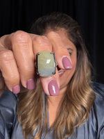Yellow Sapphire & Diamond Sterling Silver Ring | Ulka Rocks