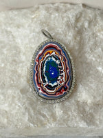 Limited Edition Red Fordite Diamond Pendant | Ulka Rocks