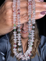 Pink Tourmaline and Morganite Beaded Necklace | Ulka Rocks