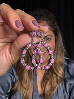 Pink Sapphire Teardrop Earrings | Ulka Rocks