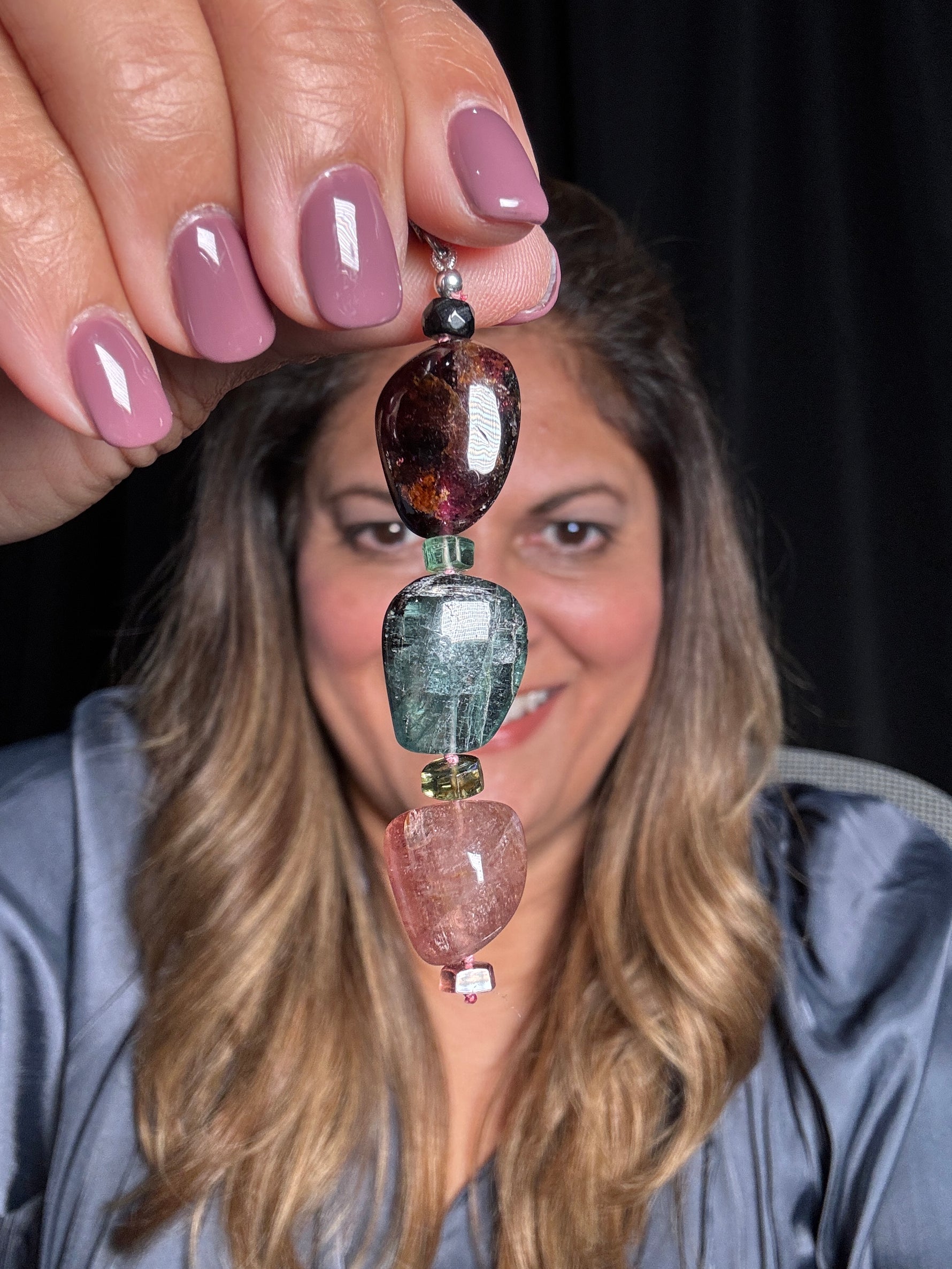 Rare Brown Tourmaline Nuggets Drop Pendants | Ulka Rocks