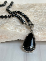 Black Black Onyx Necklace and Pendant Set | Ulka Rocks
