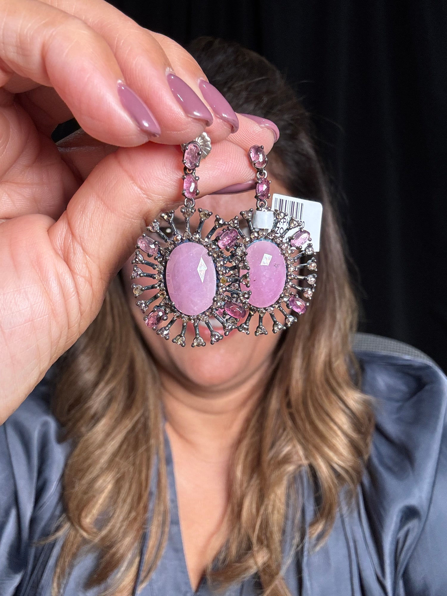 Pink Pink Sapphire and Tourmaline Earrings | Ulka Rocks
