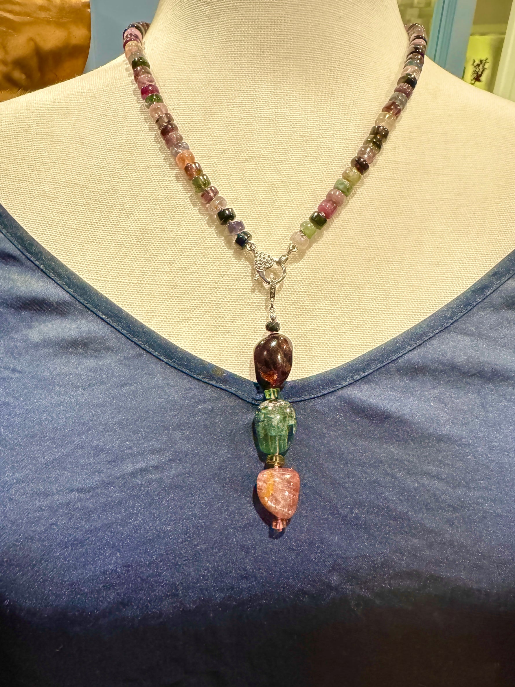 Rare Brown Tourmaline Nuggets Drop Pendants | Ulka Rocks