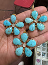 Show Special -  Kingman Turquoise Flower Pendant