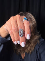 Blue Aquamarine and Diamond Ring | Ulka Rocks