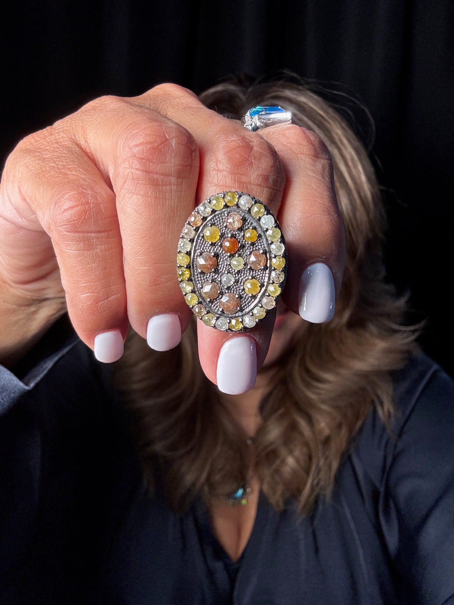 Colored Diamond Ring | Ulka Rocks