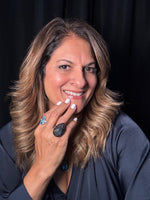 Black Labradorite and Black Spinel Ring | Ulka Rocks