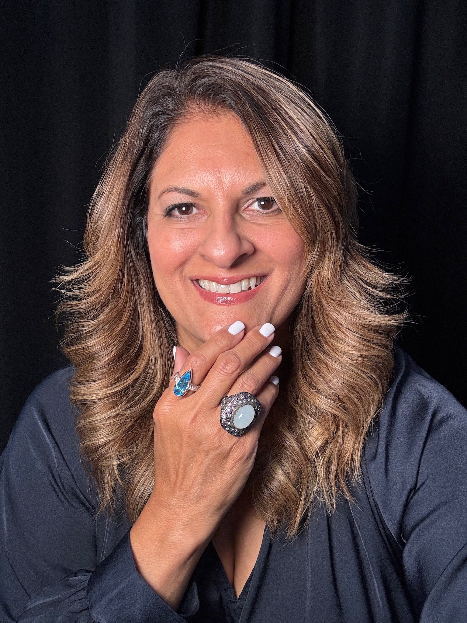 Gray Moonstone Diamond Ring | Ulka Rocks