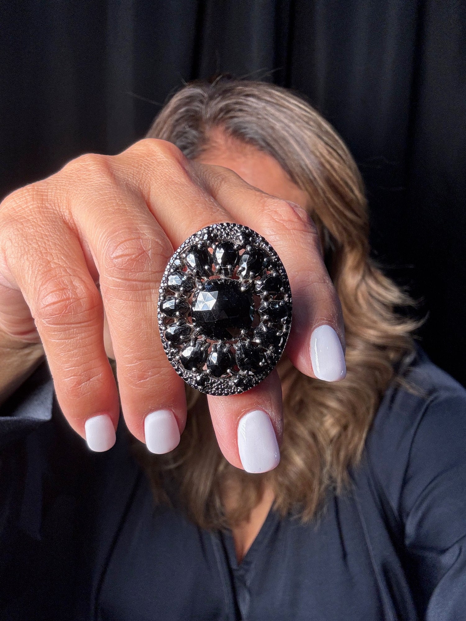 Black Black Spinel Ring | Ulka Rocks