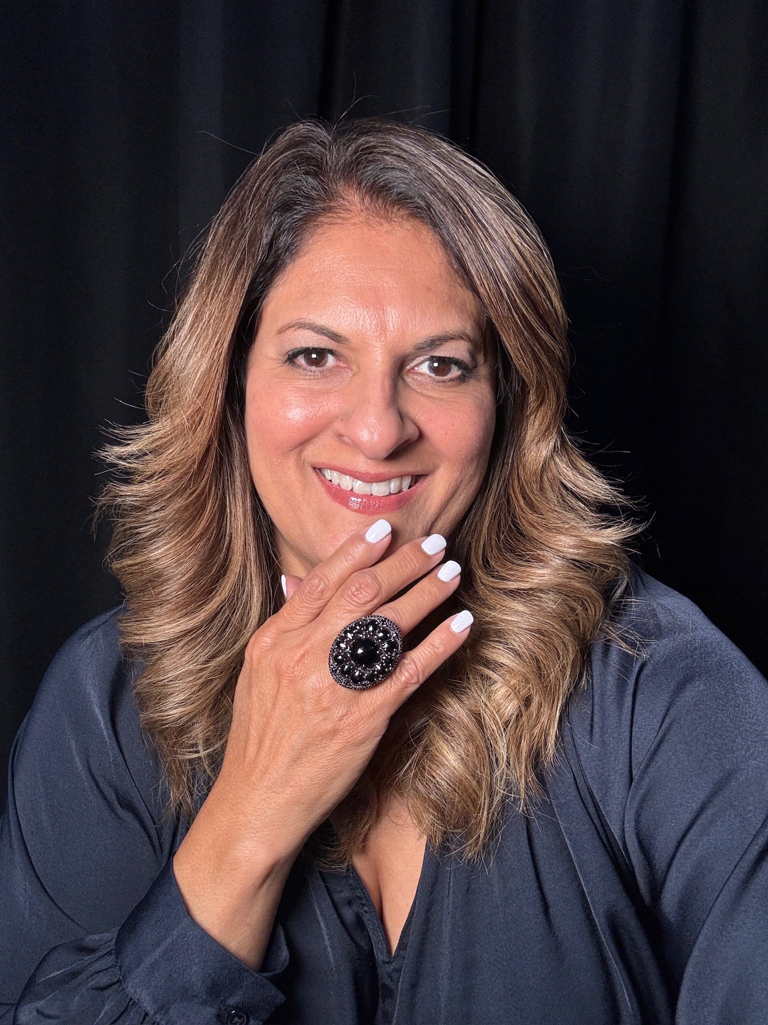 Black Black Spinel Ring | Ulka Rocks