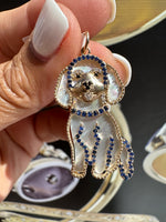 Exclusive 14K Gold Diamond Golden Doodle Pendant - the Covey | Ulka Rocks