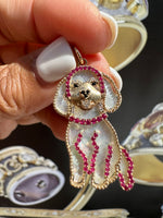 Exclusive 14K Gold Diamond Golden Doodle Pendant - the Covey | Ulka Rocks