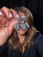 Pink Labradorite and Pink Sapphire Earrings | Ulka Rocks