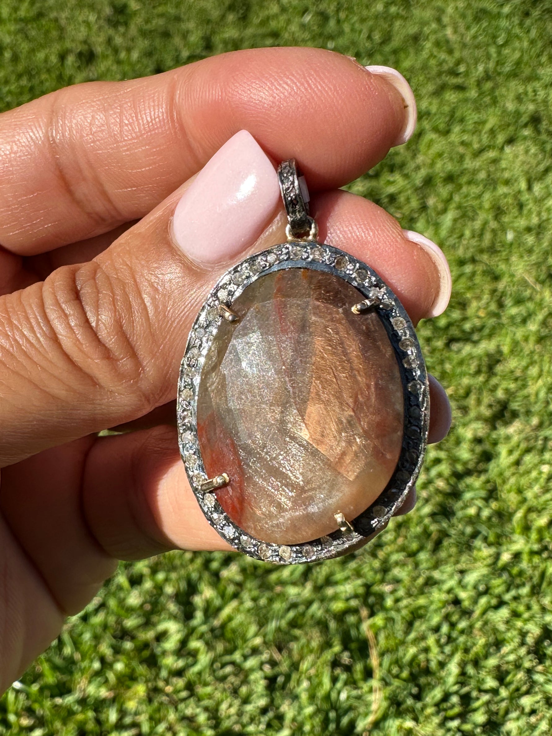 Chocolate Brown Brown Labradorite Pendant and Necklace | Ulka Rocks