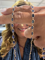 Sapphire necklace in 14k Yellow Gold by Ulka Rocks