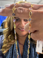 Sapphire necklace in 14k Yellow Gold by Ulka Rocks
