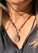 Chocolate Brown Brown Labradorite Pendant and Necklace | Ulka Rocks