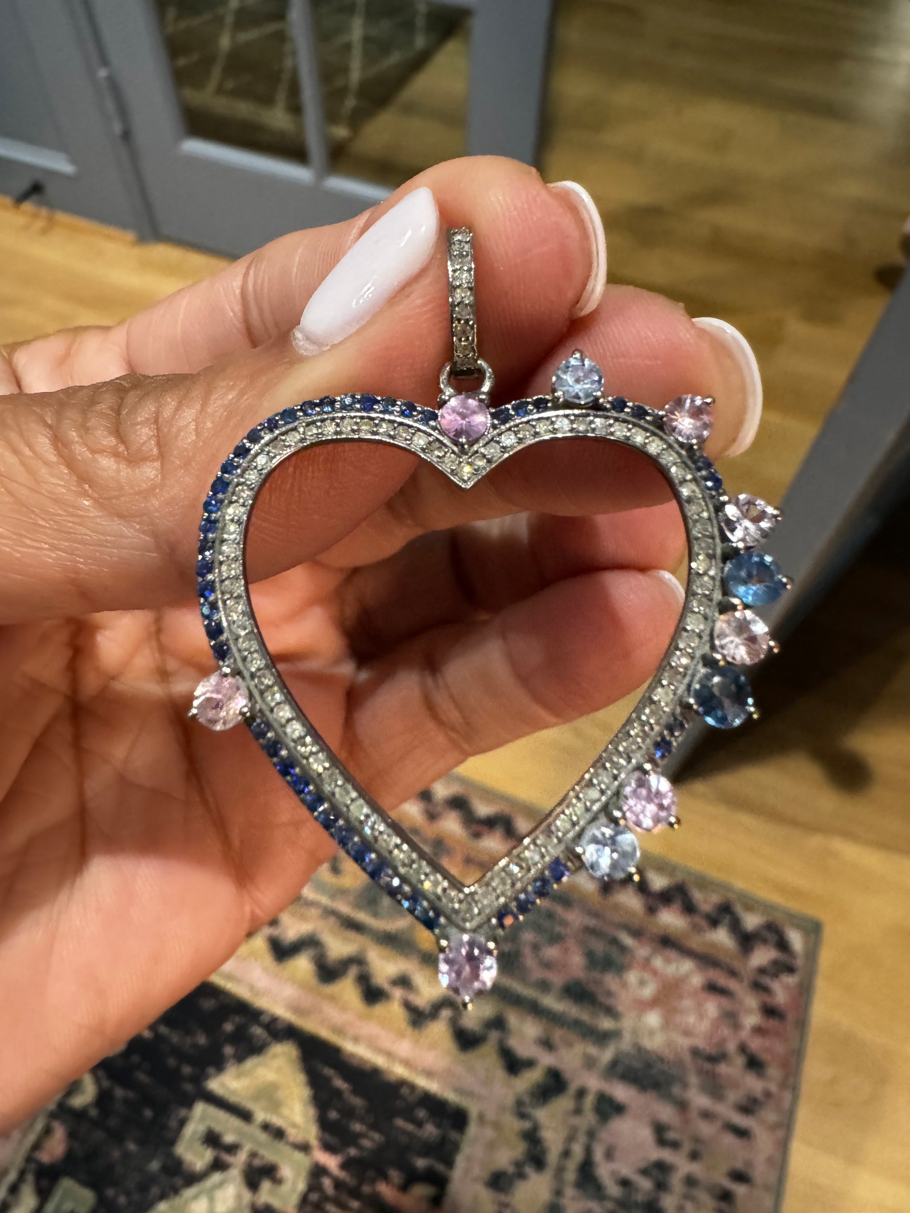 Sapphire Diamond Heart - Blue | Ulka Rocks