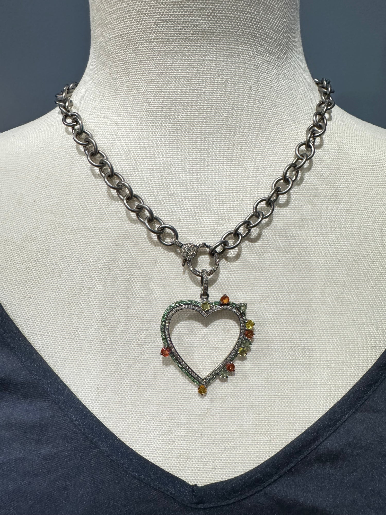Sapphire Diamond Heart - Green | Ulka Rocks