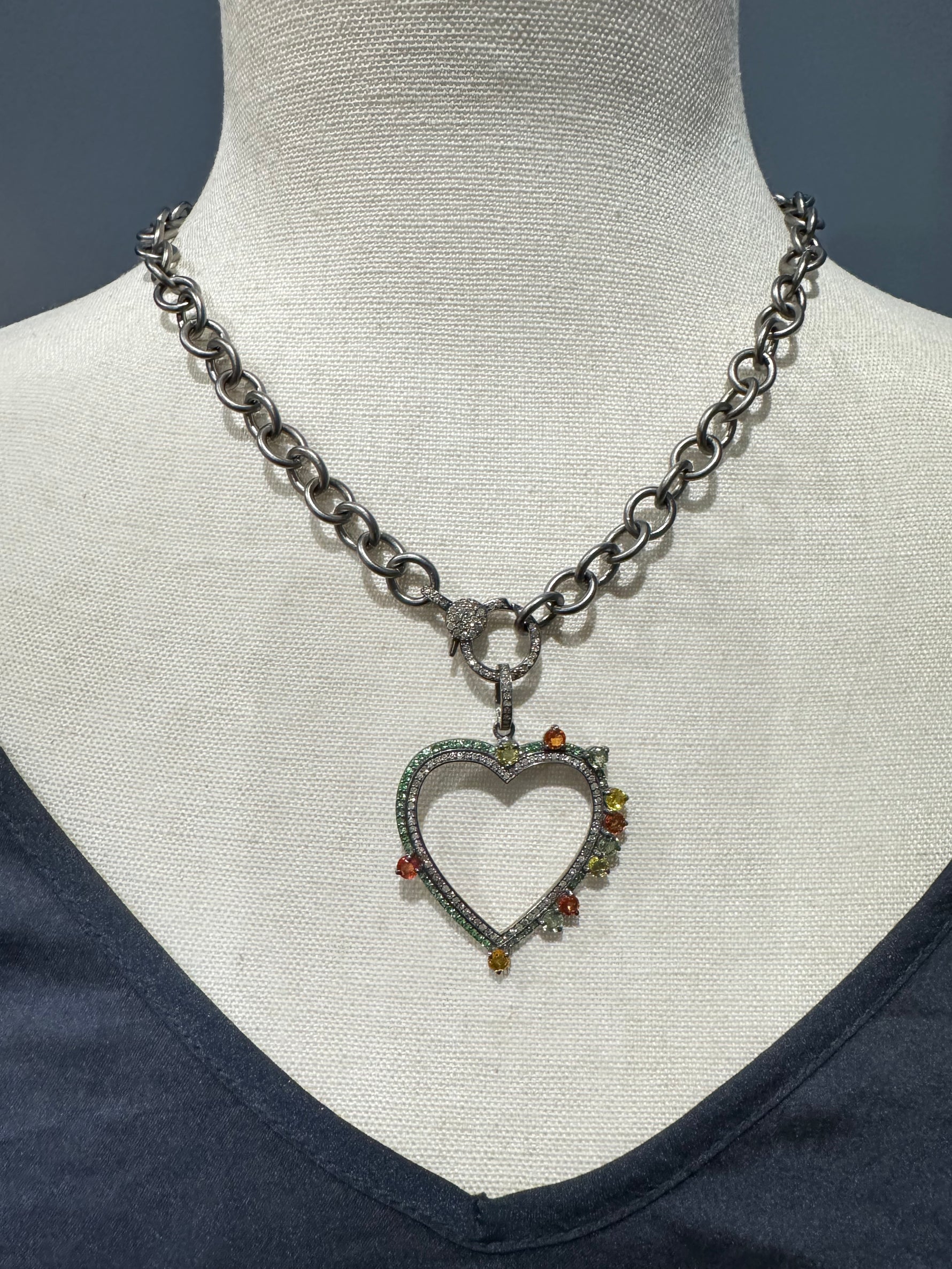 Sapphire Diamond Heart - Green | Ulka Rocks