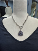 Limited Edition Gray Fordite Diamond Pendant | Ulka Rocks