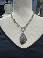 Limited Edition Red Fordite Diamond Pendant | Ulka Rocks