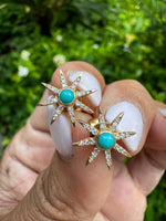 Turquoise Starburst Studs | Ulka Rocks