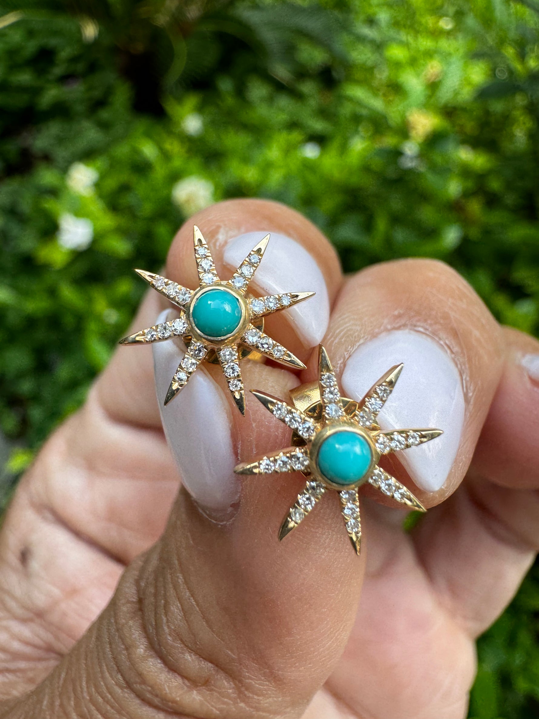 Turquoise Starburst Studs | Ulka Rocks