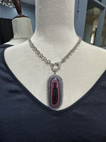 Limited Edition Gray Fordite Diamond Pendant | Ulka Rocks