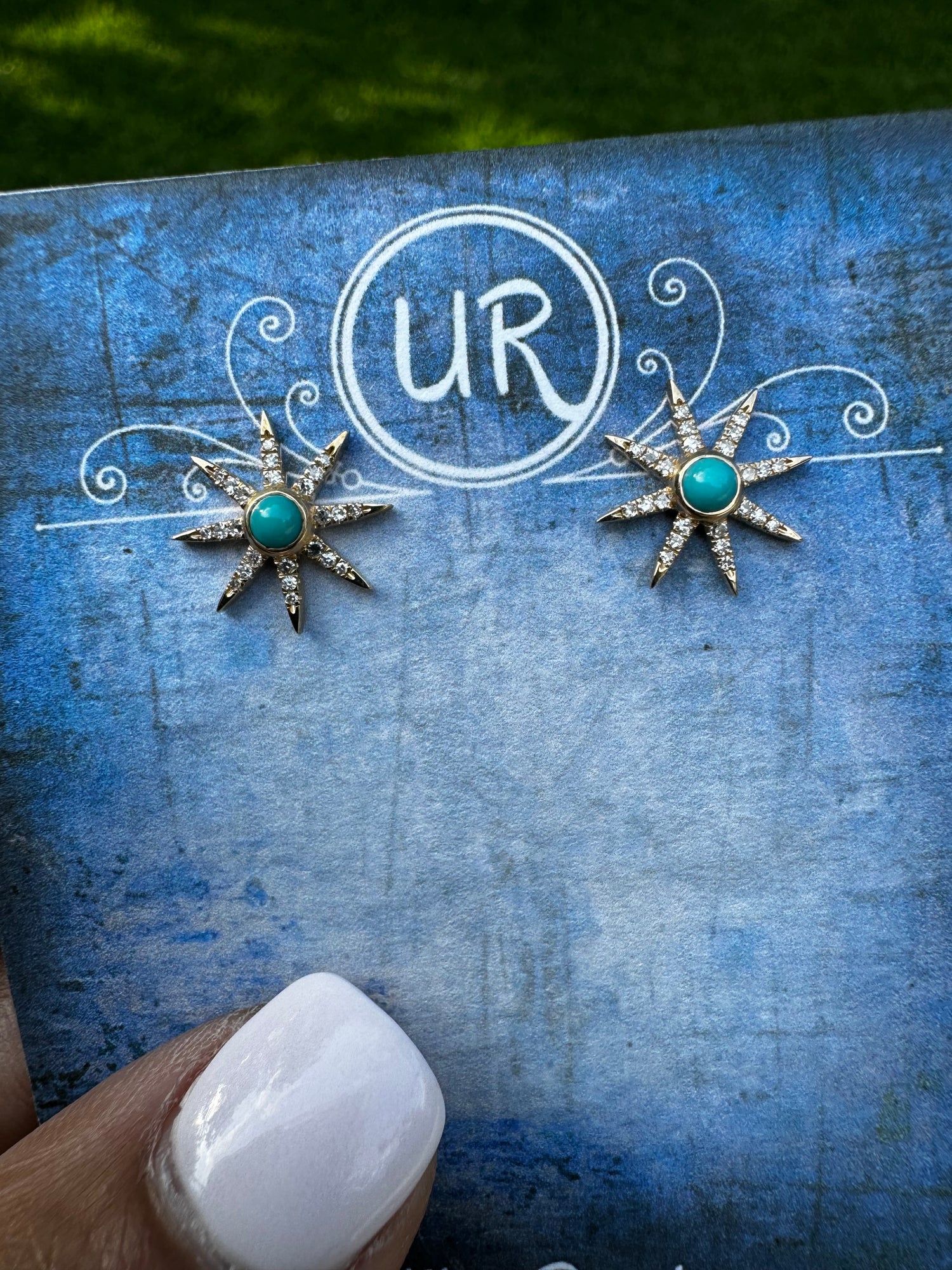 Turquoise Starburst Studs | Ulka Rocks